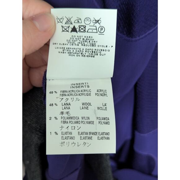 Y2K Love Moschino Sheer Embroidered Polka Dot Blouse Wool Preppy Workwear Office - Picture 7 of 7